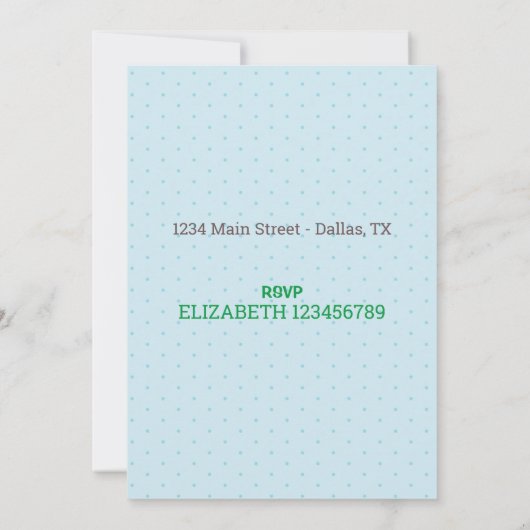 Monkey Birthday Uitnodiging (Achterkant)