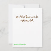 Monkey Birthday Uitnodiging (Achterkant)