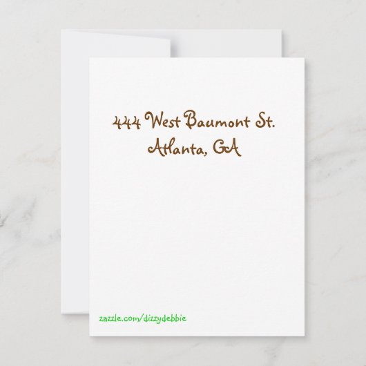 Monkey Birthday Uitnodiging (Achterkant)