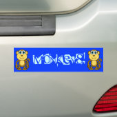 Monkey Bizness Design Bumpersticker (Op auto)