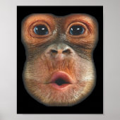 Monkey Blowing Stomach Face  Poster (Voorkant)