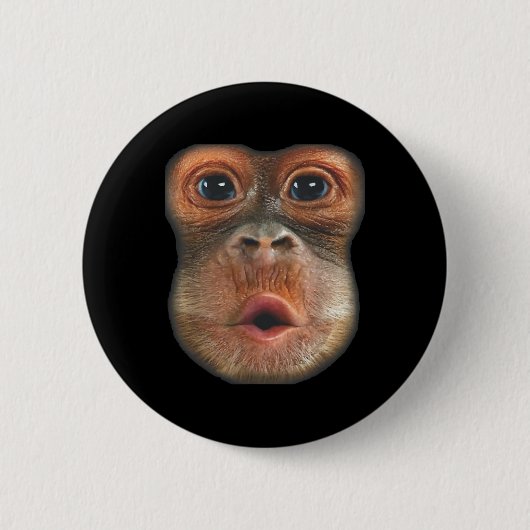 Monkey Blowing Stomach Face  Ronde Button 5,7 Cm (Voorkant)