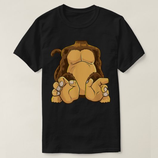 Monkey Body Costume Headless Chimpanzee Funny Ape T-shirt (Design voorkant)