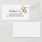 Monkey Book Request Baby shower insert card Informatiekaartje (Voorkant / Achterkant)