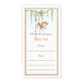 Monkey Bookplate Etiket (Voorkant)