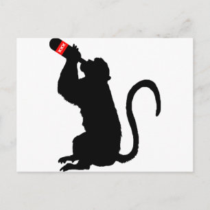 Monkey Booze Briefkaart