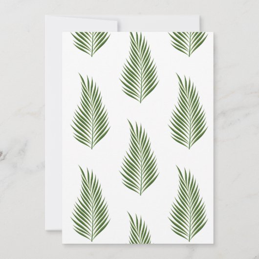 MONKEY BOTANICAL GREEN FERN KINDERS BIRTHDAY KAART (Achterkant)