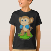 Monkey Boxer Bokshandschoenen Boksen T-shirt (Voorkant)