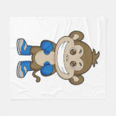 Monkey Boxer Boxer Boxing-handschoenen Fleece Deken (Voorkant (Horizontaal))