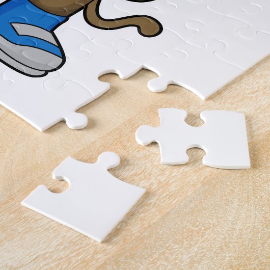 Monkey Boxer Boxer Boxing-handschoenen Legpuzzel (Zijkant)