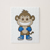 Monkey Boxer Boxer Boxing-handschoenen Legpuzzel (Verticaal)
