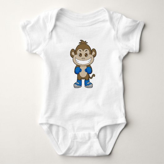 Monkey Boxer Boxer Boxing-handschoenen Romper (Voorkant)