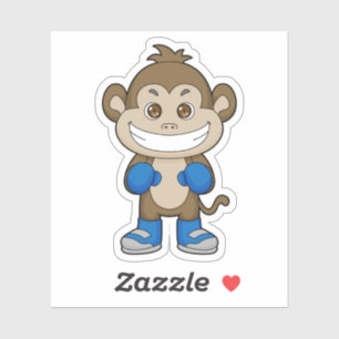 Monkey Boxer Boxer Boxing-handschoenen Sticker