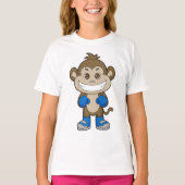 Monkey Boxer Boxer Boxing-handschoenen T-shirt (Voorkant)