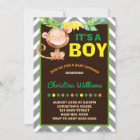 Monkey Boy Baby shower Oerwoud