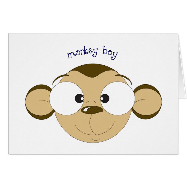 Monkey Boy Card (Voorkant Horizontaal)
