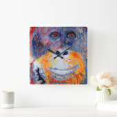 Monkey Boy Vierkante Klok (Huis)