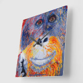 Monkey Boy Vierkante Klok (Hoek)