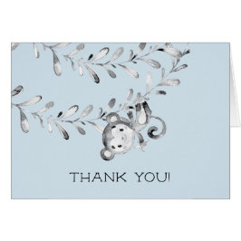 Monkey Boys Baby shower Dank u Opmerking