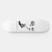 Monkey Brain (wit) Persoonlijk Skateboard (Horizontaal)