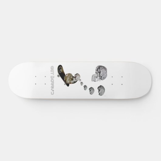 Monkey Brain (wit) Persoonlijk Skateboard (Horizontaal)