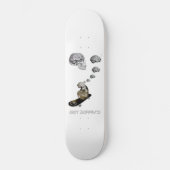 Monkey Brain (wit) Persoonlijk Skateboard (Voorkant)