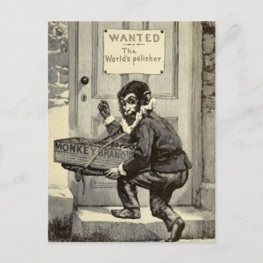"Monkey Brand Soap Advertisement" Briefkaart (Voorkant)