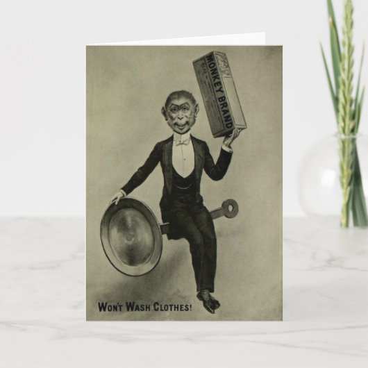 "Monkey Brand Soap Advertisement" Wenskaart Kaart (Voorkant)