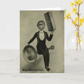 "Monkey Brand Soap Advertisement" Wenskaart Kaart (Gele Bloem)