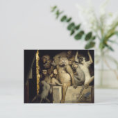 Monkey Briefkaart: Monkeys Kunstcritici Briefkaart (Staand voorkant)