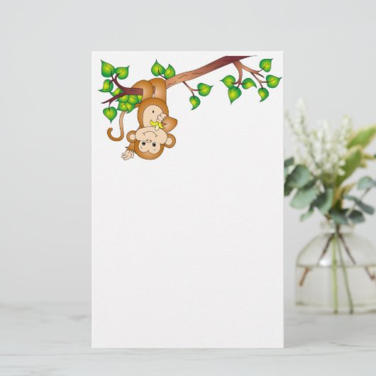 Monkey-Briefpapier Briefpapier (Staand voorkant)