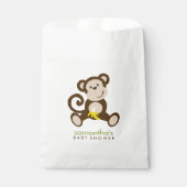 Monkey Business Baby shower Bedankzakje (Voorkant)