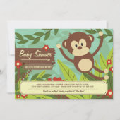 Monkey Business Baby shower Invites Kaart (Voorkant)