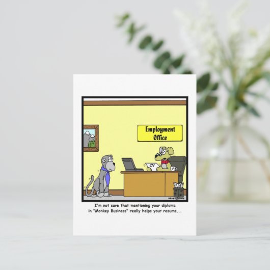 Monkey Business Briefkaart (Staand voorkant)