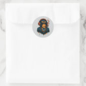 Monkey Business - De Baas van Monkey Ronde Sticker (Tas)