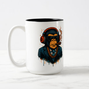 Monkey Business - De Baas van Monkey Tweekleurige Koffiemok