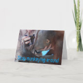 Monkey Business Fontein van de Jeugd Verjaardag Kaart (Voorkant)