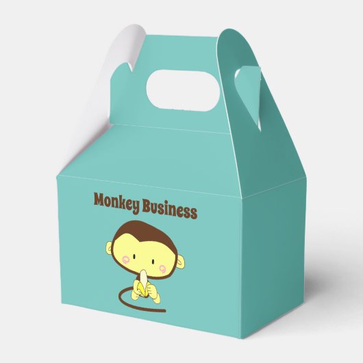 Monkey Business Funny Cartoon Monkey Design Bedankdoosjes (Voorkant Zijde)