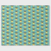 Monkey Business Funny Cartoon Monkey Design Cadeaupapier (Vlak)