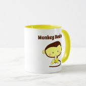 Monkey Business Funny Cartoon Monkey Design Mok (Voorkant rechts)