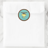 Monkey Business Funny Cartoon Monkey Design Ronde Sticker (Tas)