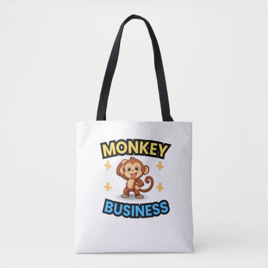 Monkey Business Funny  Tote Bag (Voorkant)