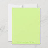 Monkey Business Green Brown Dot Baby shower Kaart (Achterkant)