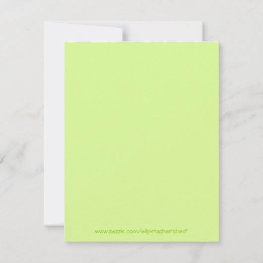 Monkey Business Green Brown Dot Baby shower Kaart (Achterkant)