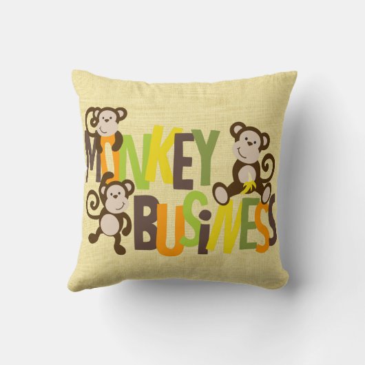 Monkey Business Kussen (Achterkant)