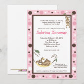 Monkey Business Mod Trendy baby shower 5 x7 Kaart (Voorkant / Achterkant)