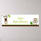 Monkey Business Oerwoud Birthday Banner Sign Poster (Voorkant)