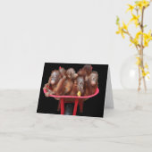 Monkey Business Orangutan Baby's Kaart (Gele Bloem)