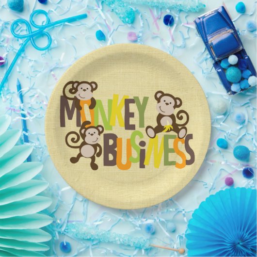 Monkey Business Papieren Bordje (Feest)