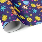 Monkey Business-patroon Cadeaupapier (Rol Hoek)
